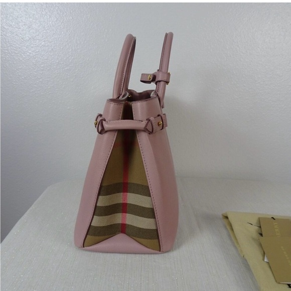 Burberry Derby Leather Small Banner Tote - Picture 4 of 11